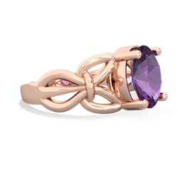 Amethyst Celtic Knot Cocktail 14K Rose Gold ring R2377