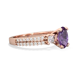 Amethyst Classic 8X6mm Oval Engagement 14K Rose Gold ring R26438VL