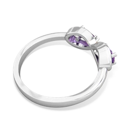 Amethyst Infinity 14K White Gold ring R5050