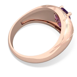 Amethyst Men's Crossroads 14K Rose Gold ring R0361