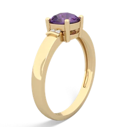 Amethyst Simply Elegant Cushion 14K Yellow Gold ring R2489