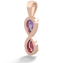 Amethyst Infinity 14K Rose Gold pendant P5050