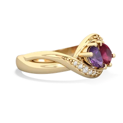 Amethyst Summer Winds 14K Yellow Gold ring R5342