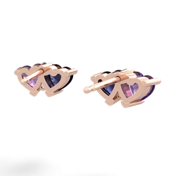 Amethyst Sweethearts 14K Rose Gold earrings E5260