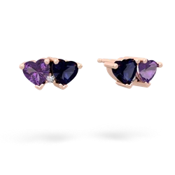 Amethyst Sweethearts 14K Rose Gold earrings E5260