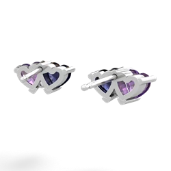 Amethyst Sweethearts 14K White Gold earrings E5260