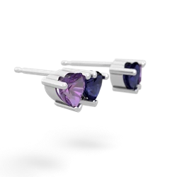 Amethyst Sweethearts 14K White Gold earrings E5260