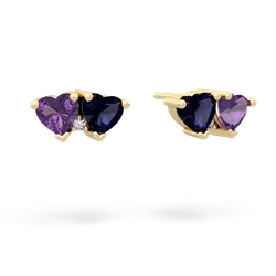 Amethyst Sweethearts 14K Yellow Gold earrings E5260