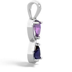 Amethyst Infinity 14K White Gold pendant P5050