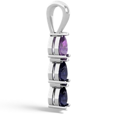 Amethyst Dew Drops 14K White Gold pendant P2251