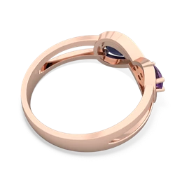 Amethyst Diamond Infinity 14K Rose Gold ring R5390