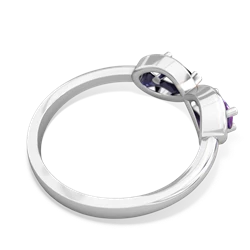 Amethyst Infinity 14K White Gold ring R5050