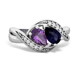 Amethyst Summer Winds 14K White Gold ring R5342