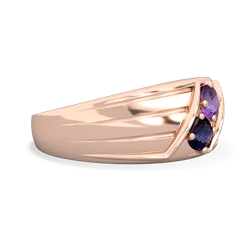 Amethyst Men's Streamline 14K Rose Gold ring R0460