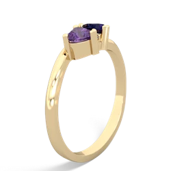 Amethyst Sweethearts 14K Yellow Gold ring R5260