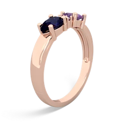 Amethyst Pear Bowtie 14K Rose Gold ring R0865