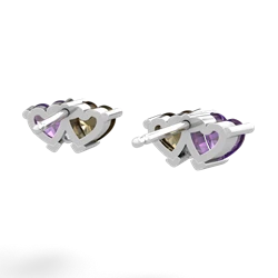 Amethyst Sweethearts 14K White Gold earrings E5260