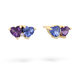 Amethyst Sweethearts 14K Yellow Gold earrings E5260