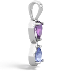 Amethyst Infinity 14K White Gold pendant P5050