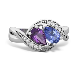 Amethyst Summer Winds 14K White Gold ring R5342