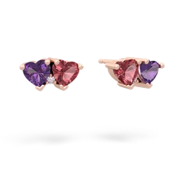 Amethyst Sweethearts 14K Rose Gold earrings E5260