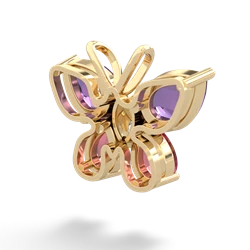 Amethyst Butterfly 14K Yellow Gold pendant P2215