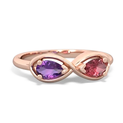 Amethyst Infinity 14K Rose Gold ring R5050