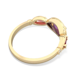 Amethyst Milgrain Marquise 14K Yellow Gold ring R5700