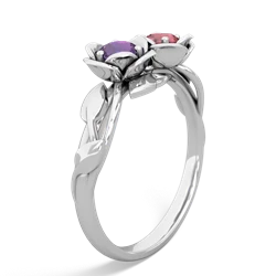 Amethyst Rose Garden 14K White Gold ring R5510