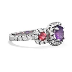 Amethyst Regal Halo 14K White Gold ring R5350