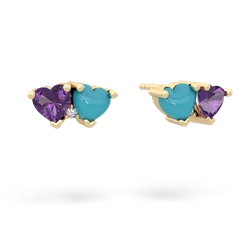 Amethyst Sweethearts 14K Yellow Gold earrings E5260