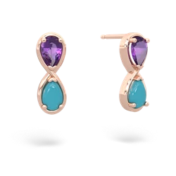 Amethyst Infinity 14K Rose Gold earrings E5050