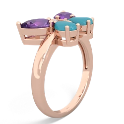 Amethyst Butterfly 14K Rose Gold ring R2215