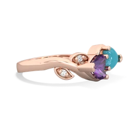 Amethyst Floral Elegance 14K Rose Gold ring R5790