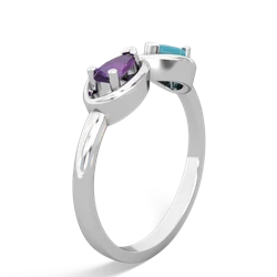 Amethyst Infinity 14K White Gold ring R5050