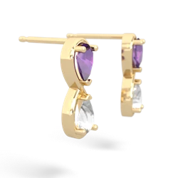 Amethyst Infinity 14K Yellow Gold earrings E5050