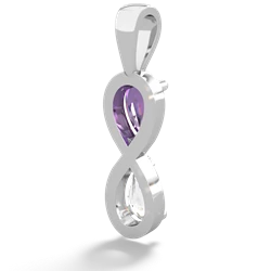 Amethyst Infinity 14K White Gold pendant P5050