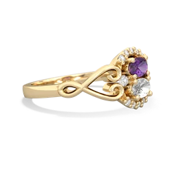 Amethyst Love Nest 14K Yellow Gold ring R5860