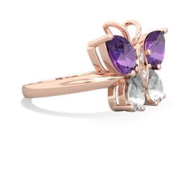 Amethyst Butterfly 14K Rose Gold ring R2215