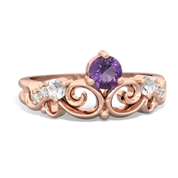 Amethyst Crown Keepsake 14K Rose Gold ring R5740