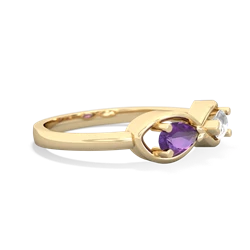 Amethyst Infinity 14K Yellow Gold ring R5050