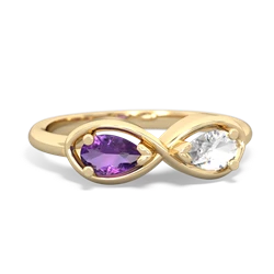 Amethyst Infinity 14K Yellow Gold ring R5050