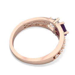 Amethyst Heart To Heart 14K Rose Gold ring R3342