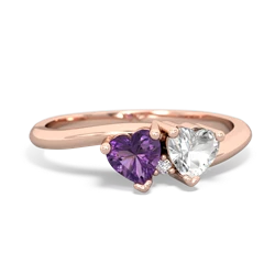 Amethyst Sweethearts 14K Rose Gold ring R5260