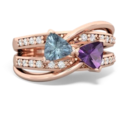 Aquamarine Bowtie 14K Rose Gold ring R2360