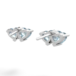 Aquamarine Sweethearts 14K White Gold earrings E5260