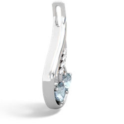 Aquamarine Keepsake Curves 14K White Gold pendant P5450