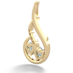 Aquamarine Keepsake Curves 14K Yellow Gold pendant P5450