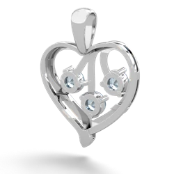 Alexandrite Glowing Heart 14K White Gold pendant P2233