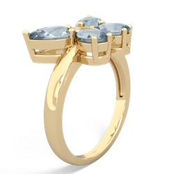 Aquamarine Butterfly 14K Yellow Gold ring R2215